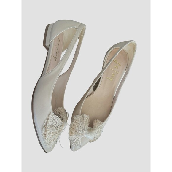 FS NY French Sole Shoes  Leather Ballet Flats Pointed Toe & Bow Size 7.5  NEW - Picture 6 of 7